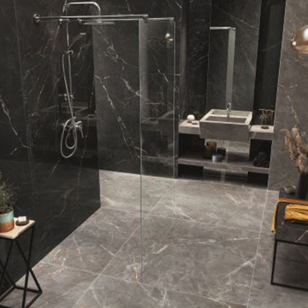 Granite tiles Shinestone black pol 119.8х239.8 – Tubadzin 11.4.44.0033 – снимка 1
